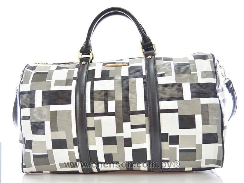 Bolso Sota Polka Twill en blanco y negro